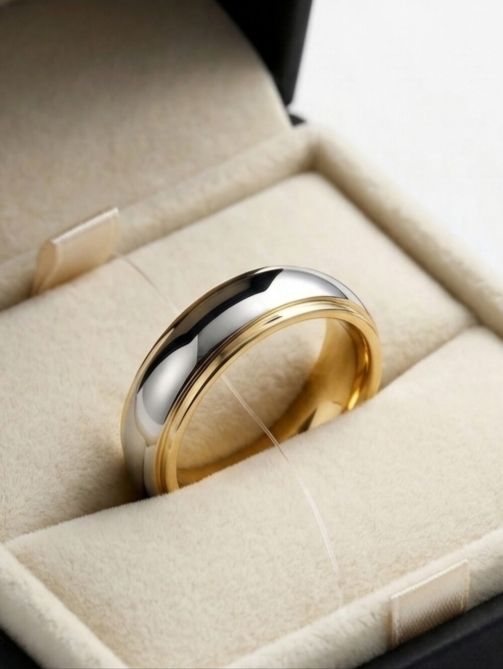 Tungsten Two-Tone Men's Ring